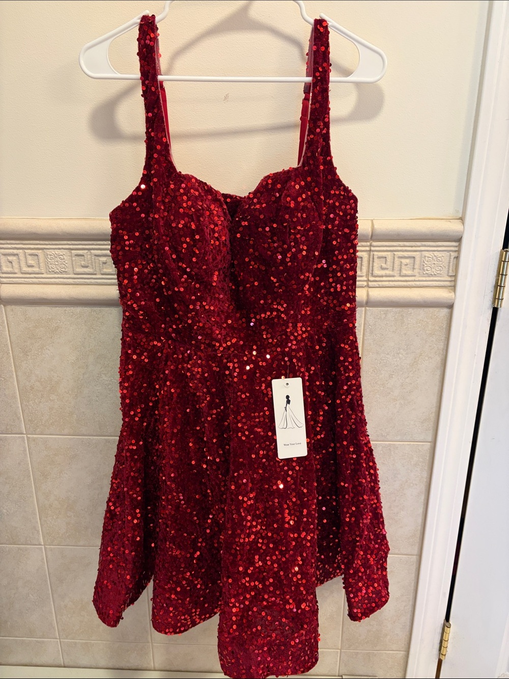 NWT Red Sequin Party Dress